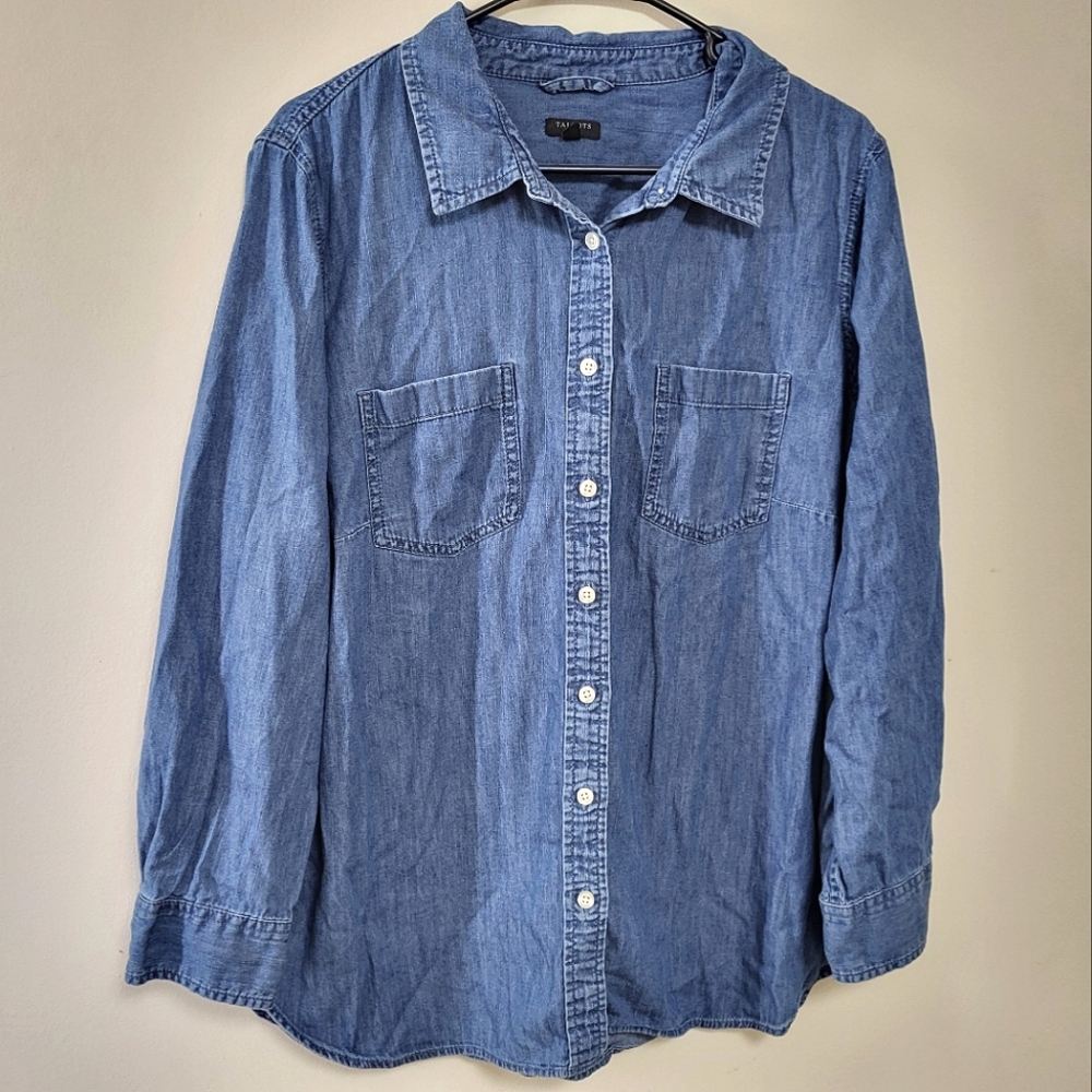 Talbots Blue Denim Blouse